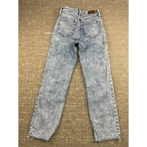 Hollister 0R W 24 L 27 Women’s Jeans Distressed Patchwork Ultra, High-Rise Mom - Picture 2 of 12